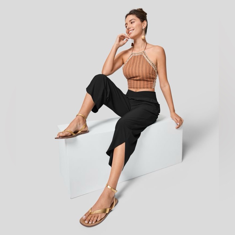 Halara High Waisted Resort Pants, black